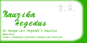 nauzika hegedus business card